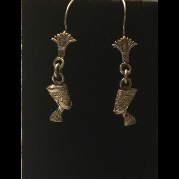 Sterling Silver Jewelry - Sale🚨Vintage Sterling Silver Nefertiti Earrings